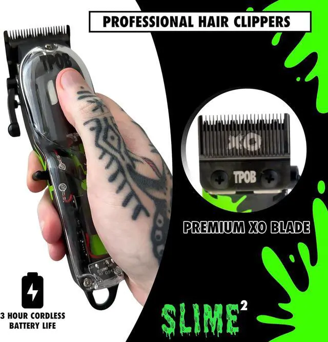Alt view image 2 of 6 - TPOB Slime 2 Professional Hair Clippers Collection (Black with Splatts)