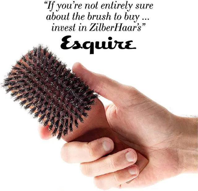 Alt view image 2 of 7 - ZilberHaar Major Hair & Beard Brush for Men - Boar Bristles and Pearwood - All Beard and Hair Types - Made in Germany