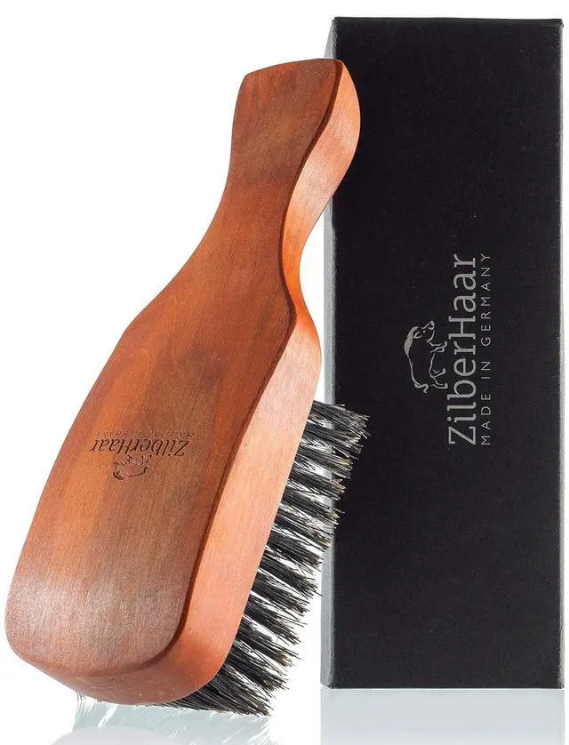 Main image of ZilberHaar Major Hair & Beard Brush for Men - Boar Bristles and Pearwood - All Beard and Hair Types - Made in Germany