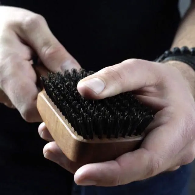 Alt view image 5 of 7 - ZilberHaar Major Hair & Beard Brush for Men - Boar Bristles and Pearwood - All Beard and Hair Types - Made in Germany