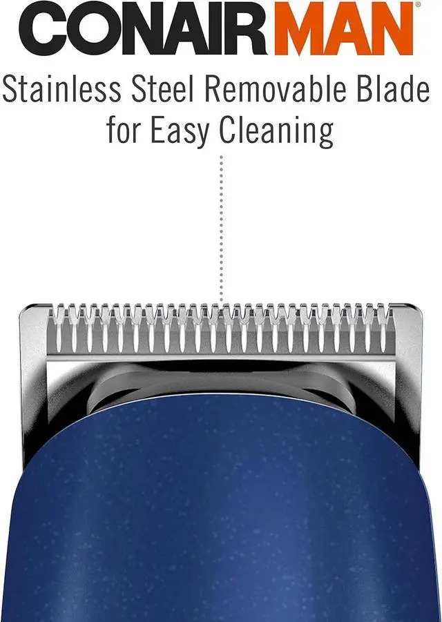 Alt view image 3 of 6 - ConairMAN Beard Trimmer for Men Includes Nose and Ear Hair Trimmer and with 5-Position Comb Attachment, 5 piece Men's Grooming Kit, Battery Operated