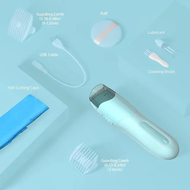 Alt view image 7 of 7 - Favrison Vacuum Hair Clippers for Kids & Men, Electric Haircut Kit with Dual Motor Power, Cordless Professional Hair Trimmer, IPX7 Waterproof & Rechargeable