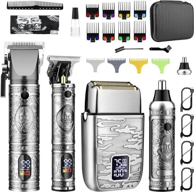 Main image of GSKY Professional Hair Clippers, Men's Beard Trimmer & Grooming Kit with Electric Razor, Clippers & Trimmers Set, Hair Cutting Machines