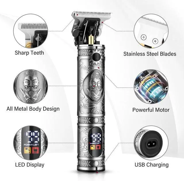 Alt view image 3 of 6 - GSKY Professional Hair Clippers, Men's Beard Trimmer & Grooming Kit with Electric Razor, Clippers & Trimmers Set, Hair Cutting Machines