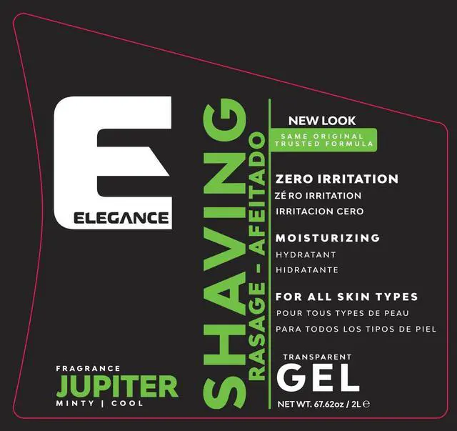 Alt view image 2 of 3 - E Elegance Barber Accessories - Transparent Shaving Gel For Men Or Women, Minty/Cool Jupiter Fragrance - The Ultimate Shaving Solution For A Smooth, Irritation-Free Experience, 4.2 Pounds