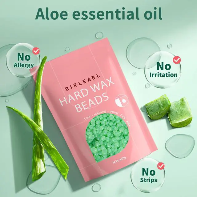 Alt view image 2 of 7 - Wax Beads (1lb) for Hair Removal - Aloe Vera Formula, Perfect for Sensitive Skin, Eyebrow, Brazilian Bikini, Legs, Facial and Full Body Waxing at Home