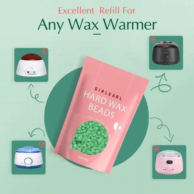 Alt view image 6 of 7 - Wax Beads (1lb) for Hair Removal - Aloe Vera Formula, Perfect for Sensitive Skin, Eyebrow, Brazilian Bikini, Legs, Facial and Full Body Waxing at Home