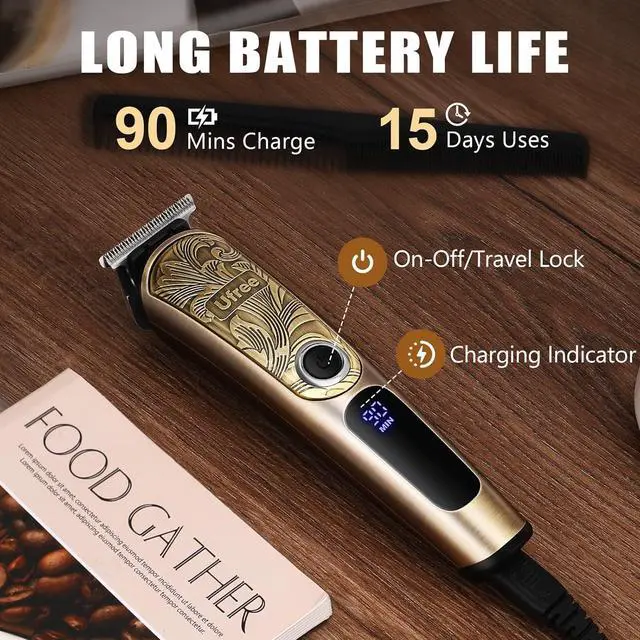 Alt view image 4 of 7 - Ufree Gifts for Men, Beard Trimmer with Charging Stand, IPX7 Waterproof Electric Razor Shavers for Men, Clippers for Hair Cutting, Mens Grooming Kit for Mustache Nose Facial Body