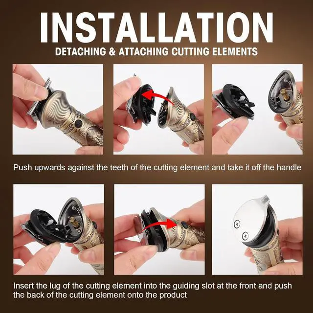 Alt view image 6 of 6 - Beard Trimmer Kit for Men - Professional 6 in 1 Hair Clipper Trimmer, Cordless Multi Groomer, Mens Grooming Kit for Beard, Face, Body Nose Hair Facial, Electric Razor as Gifts for Him