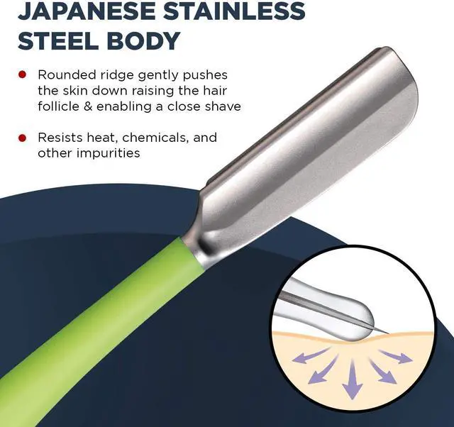 Alt view image 3 of 7 - Feather Artist Club Lime SS Straight Razor