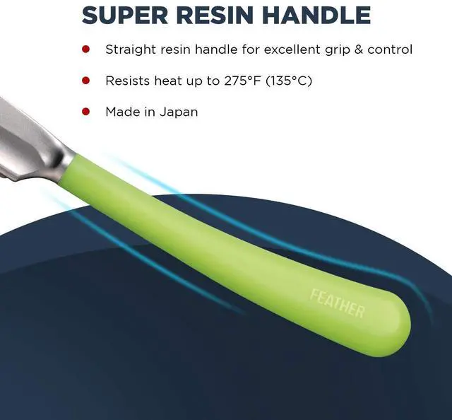 Alt view image 4 of 7 - Feather Artist Club Lime SS Straight Razor