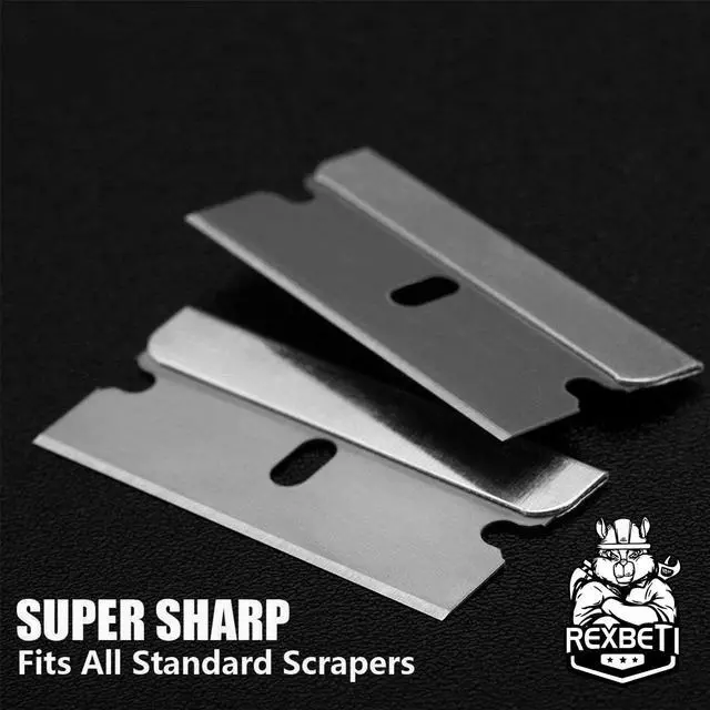 Alt view image 3 of 7 - REXBETI 600PCS Single Edge Razor Blades, Industrial , Box Cutter Replacement Blades, Glass Scraper Blades