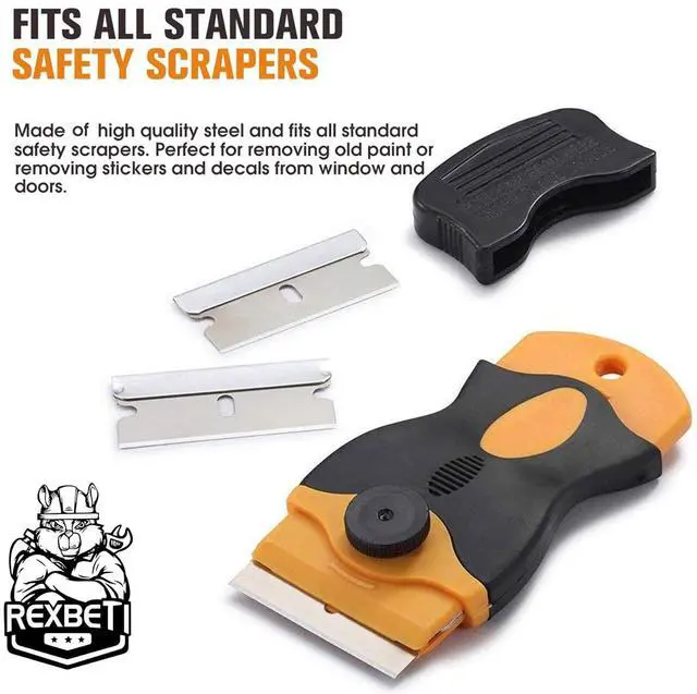 Alt view image 6 of 7 - REXBETI 600PCS Single Edge Razor Blades, Industrial , Box Cutter Replacement Blades, Glass Scraper Blades