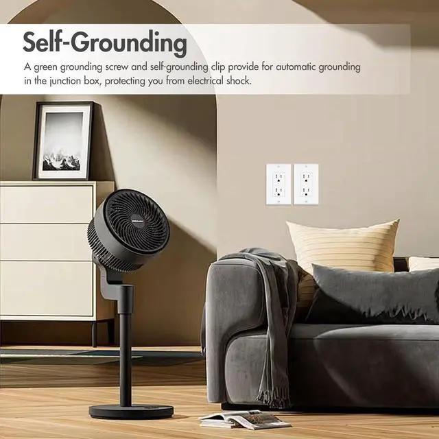 Alt view image 7 of 7 - Micmi Decorator Receptacle Outlet, Tamper Resistant, Decorative Electrical Receptacle Outlet, 15Amp 125 Volt, Grounding with Wall Plate UL Listed (20Pack, Snow White, 15 Amp Outlet)