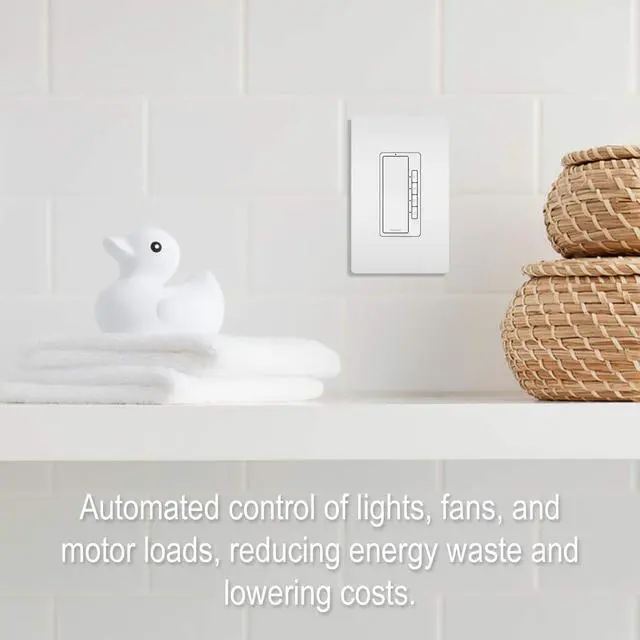 Alt view image 4 of 7 - Legrand Radiant Digital Countdown Timer Rocker Light Switch, For Home Lighting Control, with Locator & Time Indicator, 60/40/20/10 Minute Settings, RT2WCCV4, White, 1 Count