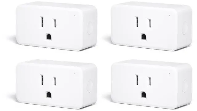 Main image of ZigBee Smart Plug 4 Pack with Real-time Energy Monitoring,15A Outlet, Zigbee Repeater,ETL Certified,ZigBee Hub Required,Work with Home Assistant,Compatible Echo Devices and SmartThings
