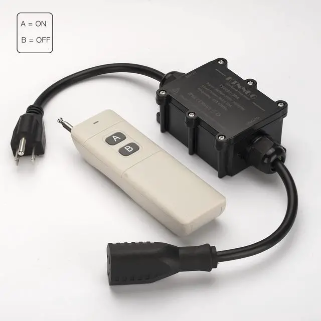 Alt view image 7 of 7 - 20-30 amp Outdoor Waterproof Smart Outlet with Remote Control, ac 90-250V | KTNNKG Weatherproof Remote Control Power Switch, 1000m Long Range Remotes