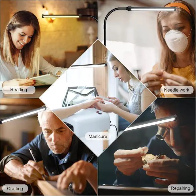 Alt view image 3 of 7 - Led Floor Lamp for eyelash extensions Standing light Floor Lamps for Office Standing Lamp Brightness eyelash lamp tattoo Light Eye Caring Reading lamp for Bedroom makeup light lash light extension