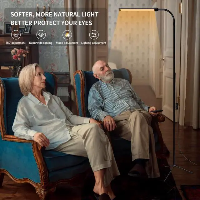 Alt view image 4 of 7 - Led Floor Lamp for eyelash extensions Standing light Floor Lamps for Office Standing Lamp Brightness eyelash lamp tattoo Light Eye Caring Reading lamp for Bedroom makeup light lash light extension