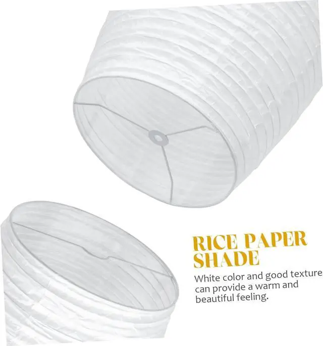 Alt view image 6 of 7 - Beaupretty Paper Floor Lamp Shade Rice Paper Floor Lamp Cover Standing Corner Lamp Cover Light Bulb Cage Guard For Bedroom Living Room White