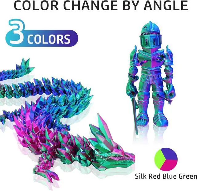 Alt view image 2 of 6 - LOVOON 3D Printer Filament, Tricolor PLA Filament 1.75mm Silk Rainbow Filament Green-Red-Blue, 3D Printing Accessories PLA Filament Multicolor, Dimensional Accuracy +/-0.02mm, 2.2lbs/Spool