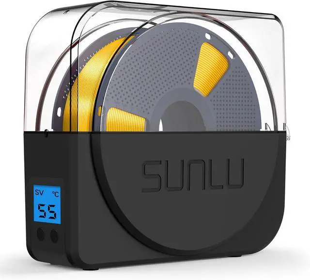 Main image of SUNLU Filament Dryer Box for 3D Printer Filament, S1 Plus Filament Dehydrator with Fan Design, Filament Storage can Keep 1.75 2.85 3.00mm PLA PETG ABS Filament Dry During 3D Printing (Black)