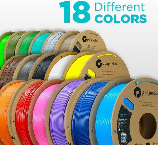 Alt view image 3 of 7 - Polymaker ASA Filament 1.75mm Blue, 1kg ASA 3D Printing Filament, Heat & Weather Resistant - ASA 3D Printer Filament Perfect for Printing Outdoor Functional Parts