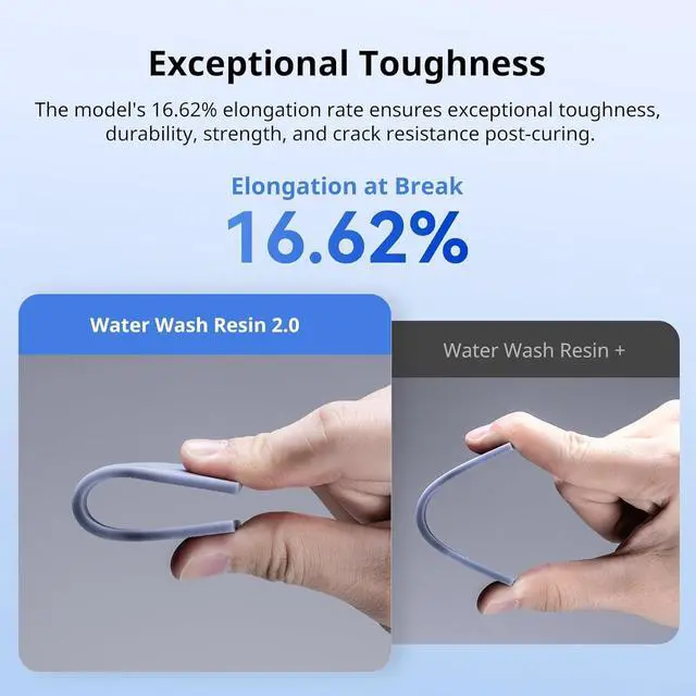 Alt view image 2 of 7 - ANYCUBIC 3D Printer Resin, Water Washable Resin 2.0, No Need Extra Alcohol and Easy to Clean, Fast Curing, Low Odor, Wide Compatibility for All LCD Resin 3D Printers (Grey, 1kg)