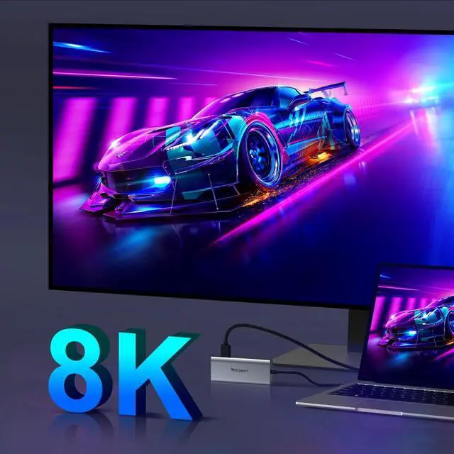 Alt view image 4 of 6 - 10-in-1 USB C Hub with 4K HDMI Adapter, SD/TF Card Reader, 100W PD Charging, 2 USB 3.0 Ports, and 2 usb2.0 Ports for MacBook Pro/Air, Dell XPS, Lenovo ThinkPad, etc. (3X 8K Docking Station)