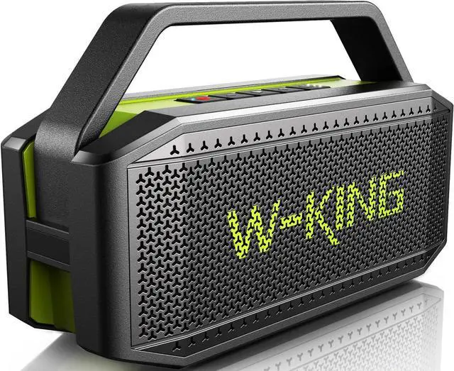 Main image of W-KING Portable Loud Bluetooth Speaker Wireless, 100W Max IPX6 Waterproof Outdoor Speaker Subwoofer, 60W Exlarge Passive Radiator- All-Round Rich Bass/40H/EQ/PowerBank/TF/AUX, Party Big Large Boombox