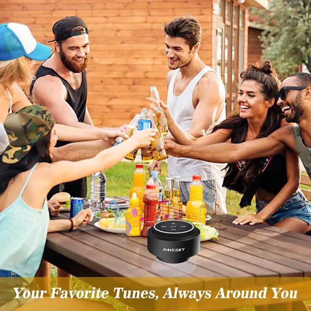 Alt view image 7 of 7 - HAISSKY Bluetooth Shower Speakers, Portable Wireless Speaker with Suction Cup, IP67 Waterproof Outdoor Wireless Speaker, Pairs Easily to Phones, Tablets, Computer, Gift for Men & Women