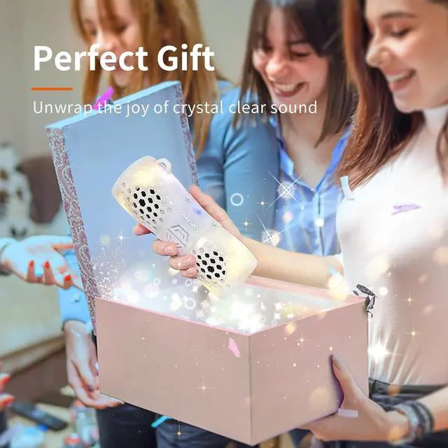 Alt view image 7 of 7 - HEYSONG Bluetooth Speaker, Portable Waterproof Shower Speakers with Lights, IPX7 Waterproof, Loud Sound, Floating, Travel Speakers for Pool, Beach, Kayak, Bike, Gifts for Men, Women, Teen