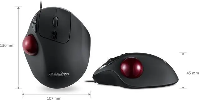 Alt view image 3 of 7 - Perixx Perimice-517 Wired Trackball USB Mouse, 7 Button Design, Build-in 1.34 Inch Trackball with Pointing Feature