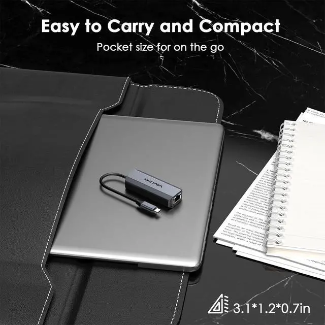 Alt view image 7 of 7 - 5Gbps USB C to Ethernet Adapter USB Type-C to RJ45 Gigabit LAN Ethernet Network Adapter for Windows Mac OS iPad OS and More