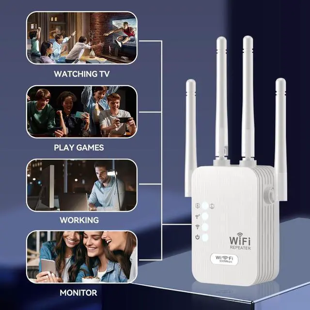 Alt view image 7 of 7 - WiFi Extender, 2025 Fastest WiFi Booster,WiFi Extenders Signal Booster for Home, WiFi Repeater with Ethernet Port Covers up to 9880sq. ft and 55 Devices-Medium-2.4GHZ