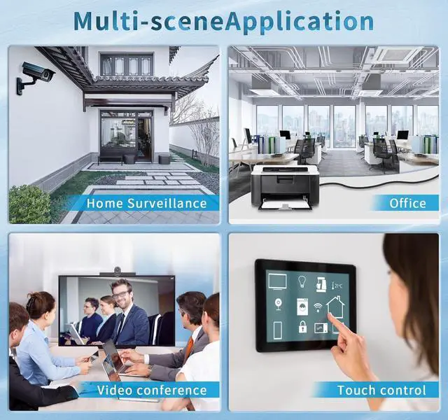 Alt view image 7 of 7 - USB Extender Over ethernet cat5e cat6/7 up to 492FT/150m6 Port UBS2.0,Plug and Play,USB ethernet Extender Over rj45. No Driver,Supports All Operating System, Keyboard and Mouse Over Ethernet.