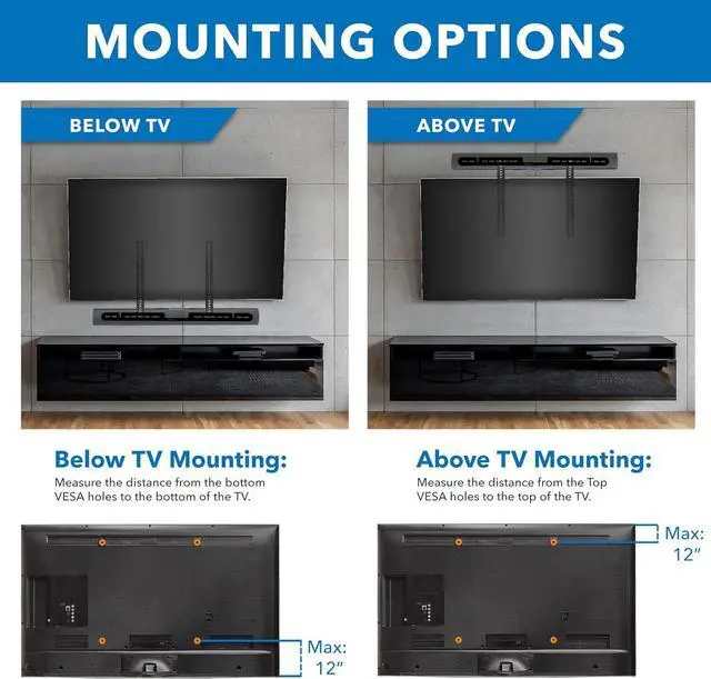Alt view image 4 of 7 - Mount-It! TV Speaker Bracket Compatible with Sonos Arc Soundbars | Soundbar Mount for TV to Achieve Directional Sound All Around, Designed for Compatibility with Sonos Arc