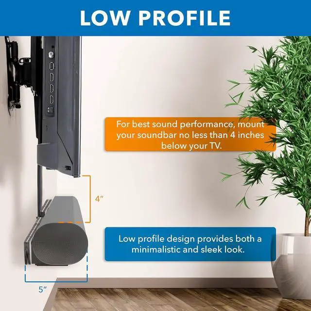 Alt view image 5 of 7 - Mount-It! TV Speaker Bracket Compatible with Sonos Arc Soundbars | Soundbar Mount for TV to Achieve Directional Sound All Around, Designed for Compatibility with Sonos Arc