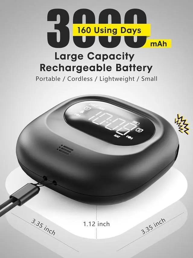 Alt view image 2 of 7 - ROCAM Vibrating Alarm Clock Bed Shaker, Rechargeable 3000mAh Battery