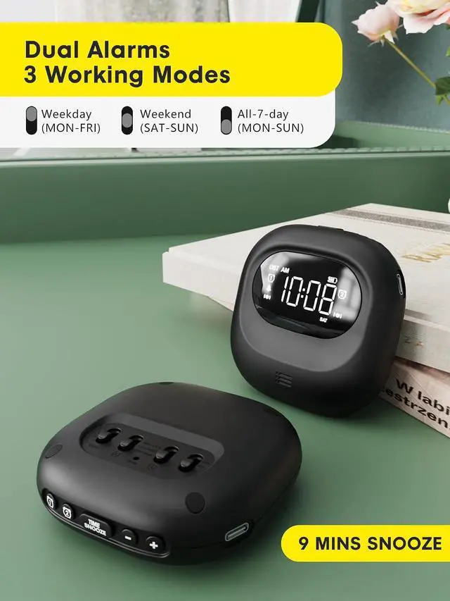 Alt view image 7 of 7 - ROCAM Vibrating Alarm Clock Bed Shaker, Rechargeable 3000mAh Battery