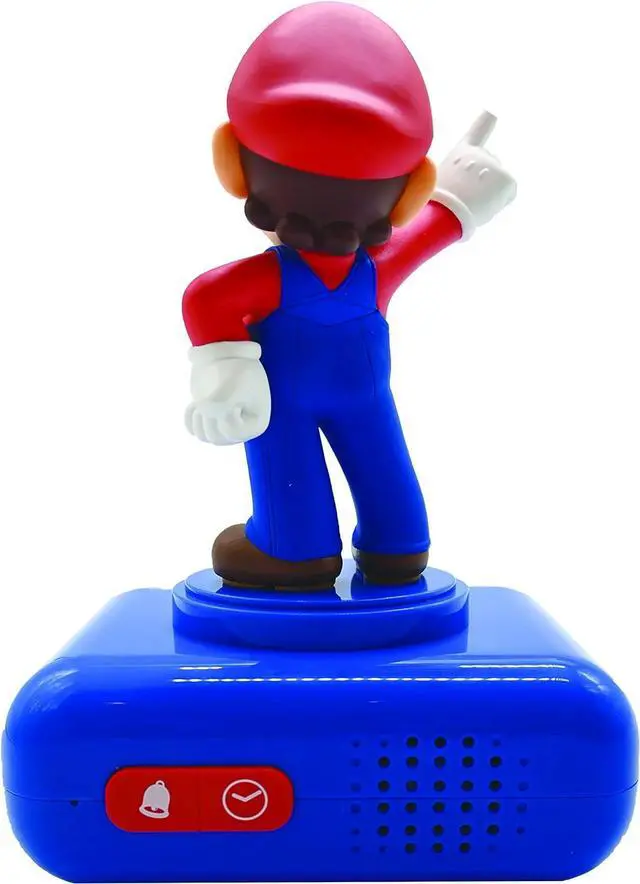 Alt view image 3 of 6 - LEXIBOOK, Super Mario, Mario Nightlight Alarm Clock, Sounds and Melodies, LCD Backlit Screen, Luminous, Snooze, Blue, RL800NI