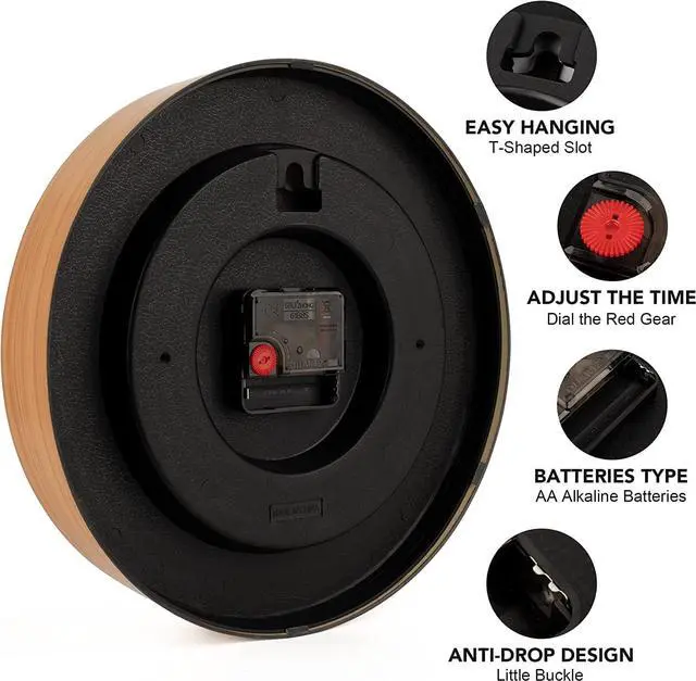 Alt view image 3 of 7 - Kids Wall Clock for Bedroom, 10 Inch Round Multi-Colored Learning Clock, Children's Silent Analog Non-Ticking Educational Wall Clock for Boys and Girls Classroom Home Decor