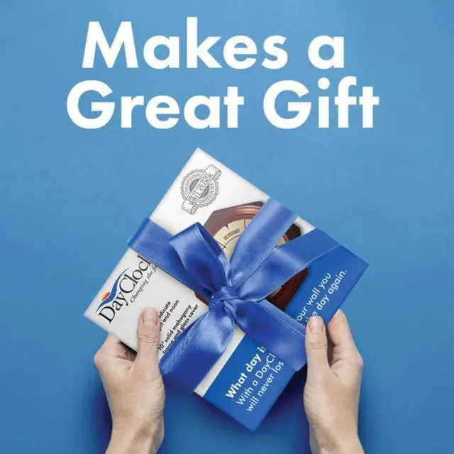 Alt view image 5 of 7 - Classic Day of The Week Wall Clock with Solid Wood Frame  Calendar Day Clock  Ideal Retirement Gift for Men & Women  Oak, 10"