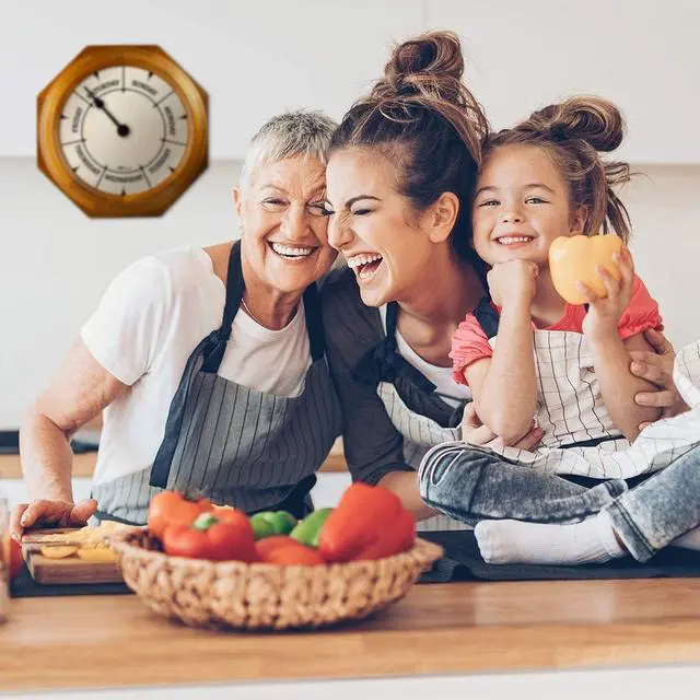 Alt view image 6 of 7 - Classic Day of The Week Wall Clock with Solid Wood Frame  Calendar Day Clock  Ideal Retirement Gift for Men & Women  Oak, 10"