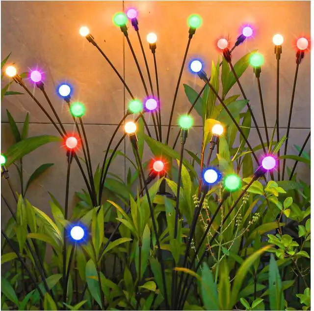 Main image of TONULAX Solar Garden Lights, Starburst Swaying Light - Swaying When Wind Blows, Solar Lights Outdoor Decorative, Color Changing RGB Light for Yard Patio Pathway Decoration(2 Pack)