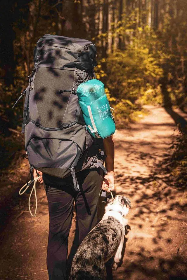 Alt view image 7 of 7 - Ultralight Dog Sleeping Bag for Backpacking-Outdoor Dog Bed for Hiking-Packable Sleeping Bag for Dogs-Dog Travel Bed (Glacial Blue | Large)