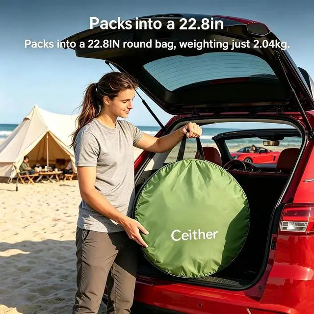 Alt view image 5 of 7 - Privacy Shower Tent, 47.2" Wx74.8 H Pop up Portable Camping Tent