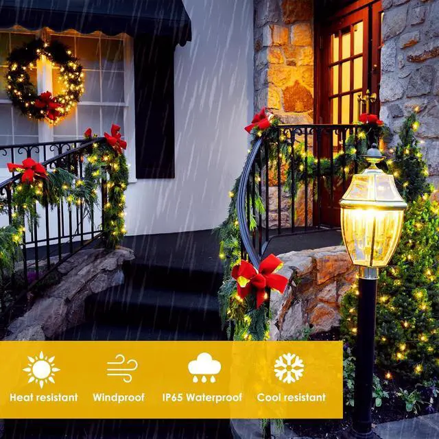 Alt view image 6 of 7 - Solar String Lights Outdoor, 2 Pack 400LED 144FT Extra-Long Fairy Lights