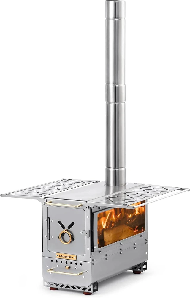 Main image of Naturehike Icefield Hot Tent Stove, Tabletop Camping Stove with 47.2" Chimney Pipes, Outdoor Tabletop Fire Pit
