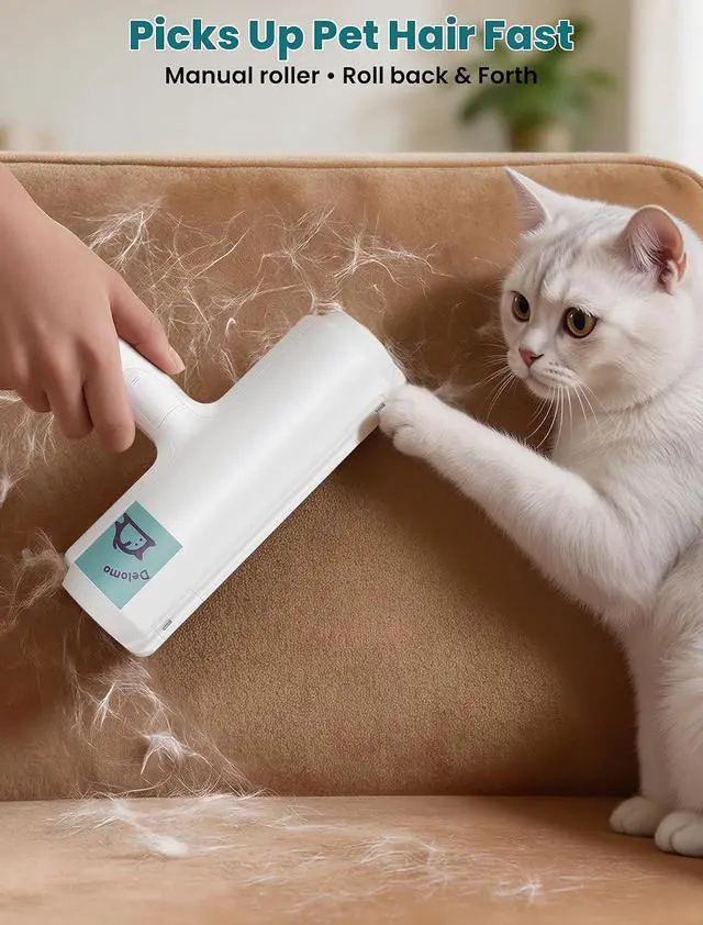 Alt view image 2 of 7 - DELOMO Pet Hair Remover Roller, Reusable Lint Roller for Dog and Cat Hair